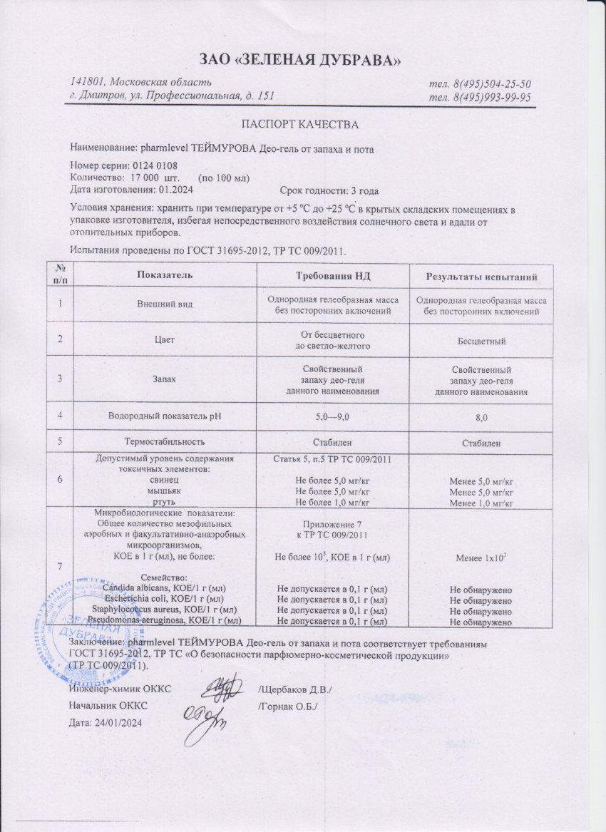 Паспорт №012024